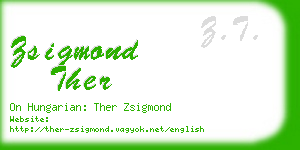 zsigmond ther business card